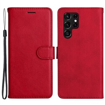 Verstelbare Stand flip-telefoonhoes KT Leather Series-2 Effen kleur portemonnee PU-leer + TPU telefoonhoes voor Samsung Galaxy S22 Ultra 5G