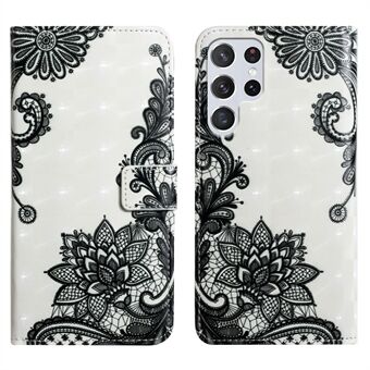 Patroondruk Light Spot Decor lederen cover Stand portemonnee beschermende telefoonhoes voor Samsung Galaxy S22 Ultra 5G