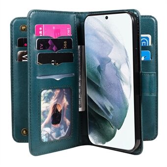 KT multifunctionele serie-1 10 kaartsleuven ontwerp opvouwbare Stand lederen telefoonhoes portemonnee shell voor Samsung Galaxy S22 Ultra 5G