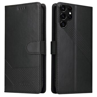 GQ.UTROBE 009-serie Splicing PU-leer + TPU Telefoonhoes Stand Wallet Case voor Samsung Galaxy S22 Ultra 5G