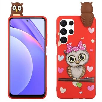 ABS 3D pop decor TPU telefoon beschermhoes voor Samsung Galaxy S22 Ultra 5G patroon afdrukken mobiele telefoon accessoire