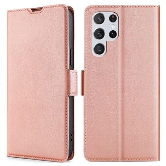 Anti-drop telefoonhoesje voor Samsung Galaxy S22 Ultra 5G PU-leer + TPU Stand Shell magnetische sluiting aan de zijkant Folio Flip Cover met kaarthouder