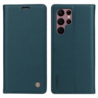 YIKATU YK-001 voor Samsung Galaxy S22 Ultra 5G PU Leather Cover Stand Verborgen Magnetische Adsorptie Schokbestendig Flip Wallet Case