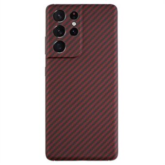 Voor de Samsung Galaxy S22 Ultra 5G mobiele telefoonhoes 1500D grove textuur anti-valhoes met precieze uitsparingen - Mat Rood