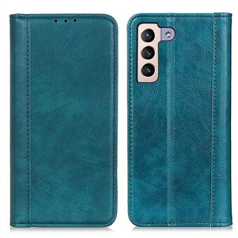 Litchi textuur portemonnee split lederen telefoonhoes Stand automatisch geabsorbeerd magnetische sluiting flip shell voor Samsung Galaxy S22 5G