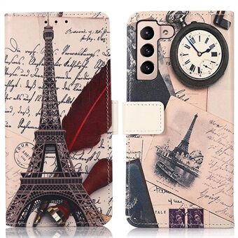 Patroondruk Folio Stand Premium PU lederen portemonnee Schokbestendig magnetisch hoesje voor Samsung Galaxy S22 5G