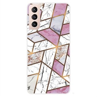 Marble Series-stijl Een flexibele TPU-marmerpatroon bedrukt Valbestendige telefoonhoes voor Samsung Galaxy S22 5G