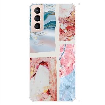 Marble Series Design B Patroondruk Zachte TPU Anti-Drop beschermende achterkant voor Samsung Galaxy S22 5G