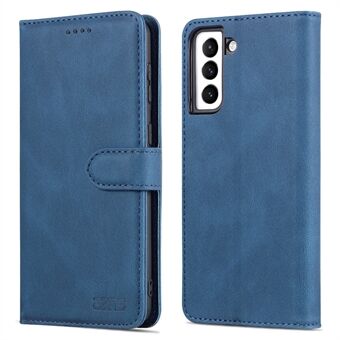 AZNS Stand Wallet PU lederen hoes + TPU Folio Flip beschermende telefoonhoes voor Samsung Galaxy S22 5G