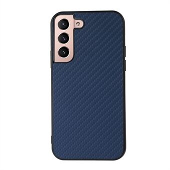 Koolstofvezeltextuur Valbestendig PU-leer gecoat PC + TPU Telefoonhoesje Shell voor Samsung Galaxy S22 5G