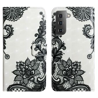 Light Spot Decor Patroon Bedrukking PU-leer + TPU Telefoonhoesje met Stand portemonnee voor Samsung Galaxy S22 5G