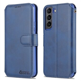 AZNS PU lederen tas magnetische sluiting portemonnee telefoonhoes met opvouwbare Stand voor Samsung Galaxy S22 5G