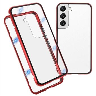 Voor Samsung Galaxy S22 5G Aluminium Frame + Dubbelzijdig Gehard Glas Telefoonhoesje Volledige Dekking Mobiele Telefoon Cover