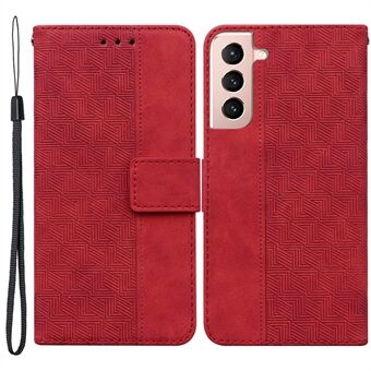 Voor Samsung Galaxy S22 5G Folio Flip Stand Wallet Case, met geometrisch bedrukte PU-leren beschermhoes voor mobiele telefoon.