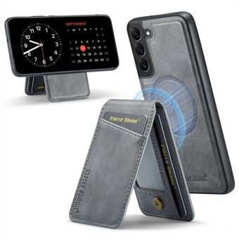 FIERRE SHANN 025 Stijl voor Samsung Galaxy S22 5G Hoesje PU+TPU Kickstand Telefoonhoesje met Kaartzak