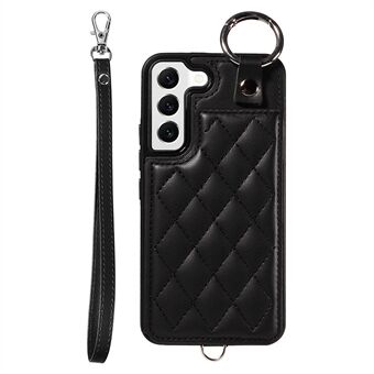 Kaartenhouder 009 voor Samsung Galaxy S22 5G hoesje, leer+TPU telefoonhoes met vinger ring houder