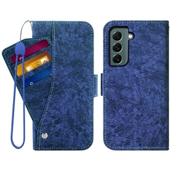 Voor Samsung Galaxy S22 5G Water-inkt schilderij textuur PU lederen tas Stand magnetische schokbestendige beschermende portemonnee cover met roterende kaartsleuven