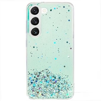 Voor Samsung Galaxy S22 5G Starry Sparkle Epoxy Telefoonhoesje Zachte TPU beschermende achterkant