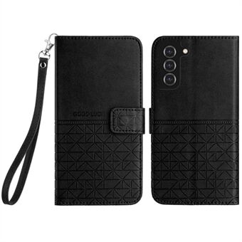 Geometrisch bedrukte telefoonhoes voor Samsung Galaxy S22 5G, microfiber leren portemonneehoes.