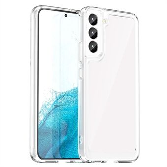 Voor Samsung Galaxy S22 5G Clear Case Vingerafdrukvrije Acryl+TPU Telefoonhoesje (Grote achterste lensopening)