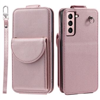 Voor Samsung Galaxy S22 5G hoesje Verticaal Flip Stand Cover Anti-kras Leer+TPU Hoesje