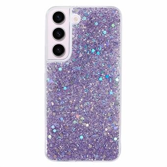 Voor Samsung Galaxy S22 5G Glitter hoesje met glanzende sprankeling, TPU telefoonhoes.