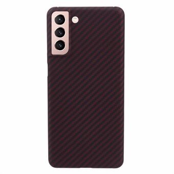 Voor Samsung Galaxy S22 5G telefoonhoesje 1500D grof textuur aramidevezel anti-val achterkant (groot achterste lensgat) - Rood