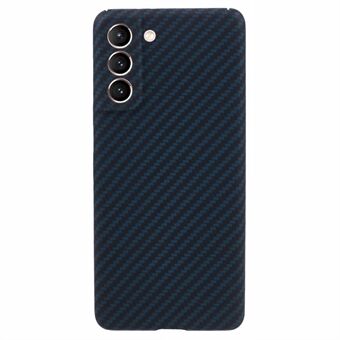 Mobiele telefoonhoesje voor Samsung Galaxy S22 5G, met precieze uitsparingen, Aramide vezels 1500D grove textuur achtercover - Blauw