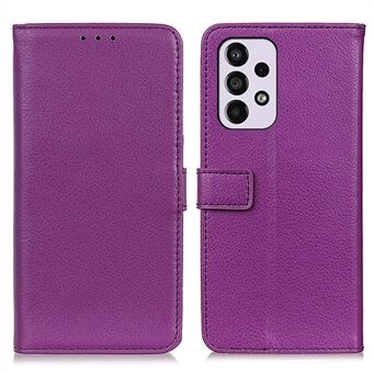 Litchi Textuur PU Lederen Flip Folio Beschermhoes Boek Stand Portemonnee Magnetische Telefoon Cover voor Samsung Galaxy A33 5G