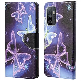 Cross Texture Pattern Printing Beschermende lederen telefoonhoes met Stand voor Samsung Galaxy A33 5G