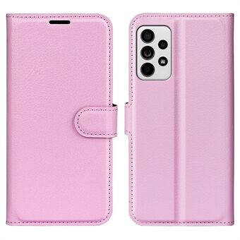 Voor Samsung Galaxy A33 5G Litchi Textuur PU Lederen Flip Stand Case Portemonnee Stijl Magnetische Sluiting Beschermende Telefoon Cover