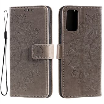 Voor Samsung Galaxy A33 5G bedrukt Mandala bloem PU lederen telefoonhoes portemonnee Stand ontwerp flip cover met riem