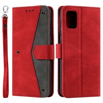 Stiksel Oppervlak Splitsstijl PU-leer en TPU Telefoon Flip Case Skin-touch Stand Portemonnee Telefoon Beschermhoes voor Samsung Galaxy A33 5G