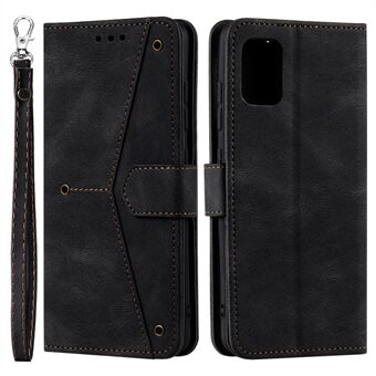 Stiksel Oppervlak Splitsstijl PU-leer en TPU Telefoon Flip Case Skin-touch Stand Portemonnee Telefoon Beschermhoes voor Samsung Galaxy A33 5G