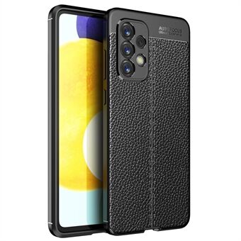 Zachte TPU slanke Litchi-textuur anti-vingerafdruk beschermende telefoonhoes voor Samsung Galaxy A33