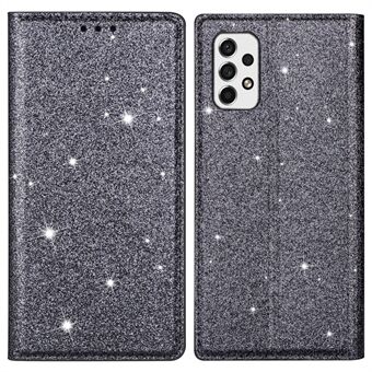 Voor Samsung Galaxy A33 5G glitter pailletten Stand kaarthouder PU lederen schokbestendige beschermende telefoonhoes