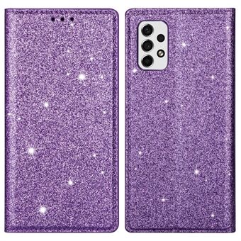 Voor Samsung Galaxy A33 5G glitter pailletten Stand kaarthouder PU lederen schokbestendige beschermende telefoonhoes