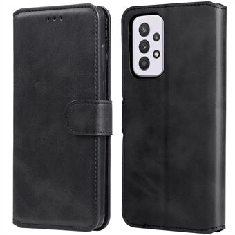 Effen kleur Stand portemonnee ontwerp getextureerde lederen hoes + binnenste TPU telefoonhoes voor Samsung Galaxy A33 5G