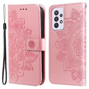 Opdruk Mandala-patroon PU-leer + TPU Wallet Stand Cover Phone Case voor Samsung Galaxy A33 5G