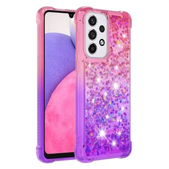 LE3-serie gradiënt glinsterende pailletten Quicksand TPU Cover Shell Dynamic Fun Phone Case voor Samsung Galaxy A33 5G