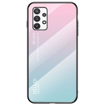 Kleurverloop van gehard glas + pc + TPU Schokbestendige hoes voor mobiele telefoon voor Samsung Galaxy A33 5G