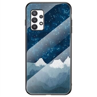 Starry patroon gehard glas + PC + TPU beschermende telefoonhoes voor Samsung Galaxy A33 5G