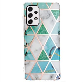 Marmeren patroon IMD Soft TPU galvaniseren slanke beschermende mobiele telefoonhoes voor Samsung Galaxy A33 5G