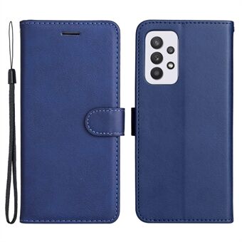 KT Leather Series-2 Solid Color Folio Flip PU Leather Stand Wallet Cover Drop-resistente telefoonhoes voor Samsung Galaxy A33 5G