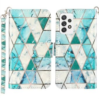 Folio Flip patroon afdrukken Scratch lederen portemonnee telefoonhoesje Cover met Stand voor Samsung Galaxy A33 5G