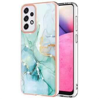 LB3-serie Marble Soft TPU-hoes voor Samsung Galaxy A33 5G, galvaniseren IMD slanke anti- Scratch schokbestendige hoes