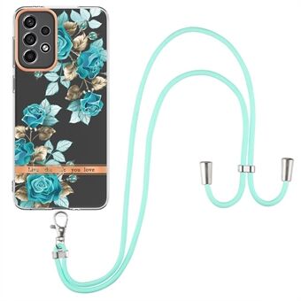 YB IMD-serie Lanyard TPU-telefoonhoes voor Samsung Galaxy A33 5G, antikras Scratch IML-telefoonbeschermhoes