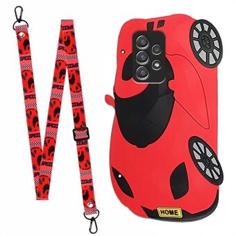 Lang lanyard ontwerp TPU telefoonhoes voor Samsung Galaxy A33 5G, met speciaal gevormde siliconen buitenste patch telefoonaccessoire