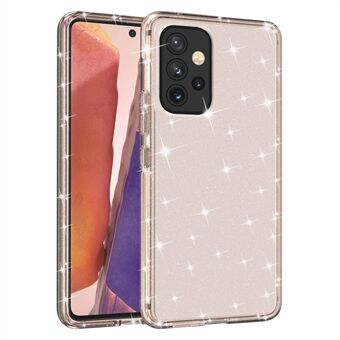 Voor Samsung Galaxy A33 5G Clear Glitter Case Hard PC + Soft TPU Thicken Drop-proof mobiele telefoonhoes