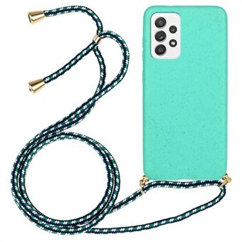 Voor Samsung Galaxy A33 5G Hangende Riem Ontwerp Mobiele Telefoonhoes TPU + Tarwestro Anti-kras Telefoonhoes